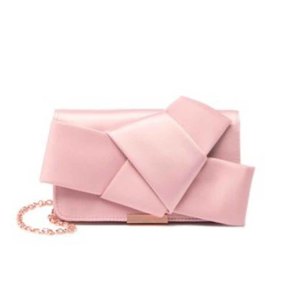 Ted Baker London fefee satin knotted bow clutch
